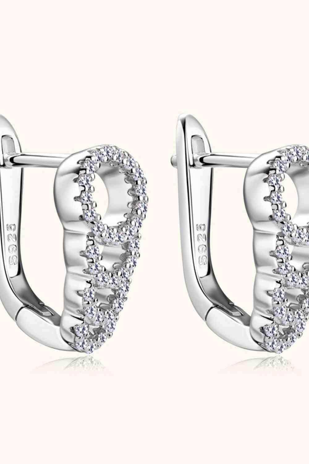 Moissanite 925 Sterling Silver Earrings - Trendsi - Flyclothing LLC