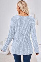 Round Neck Long Sleeve T-Shirt - Trendsi - Flyclothing LLC