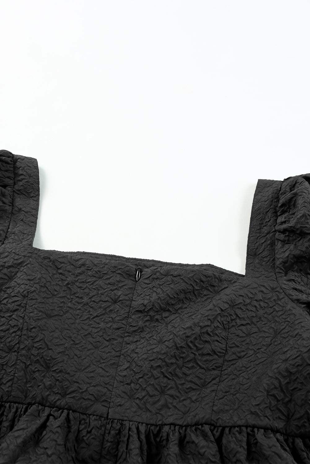 Square Neck Half Sleeve Peplum Blouse - Trendsi - Flyclothing LLC