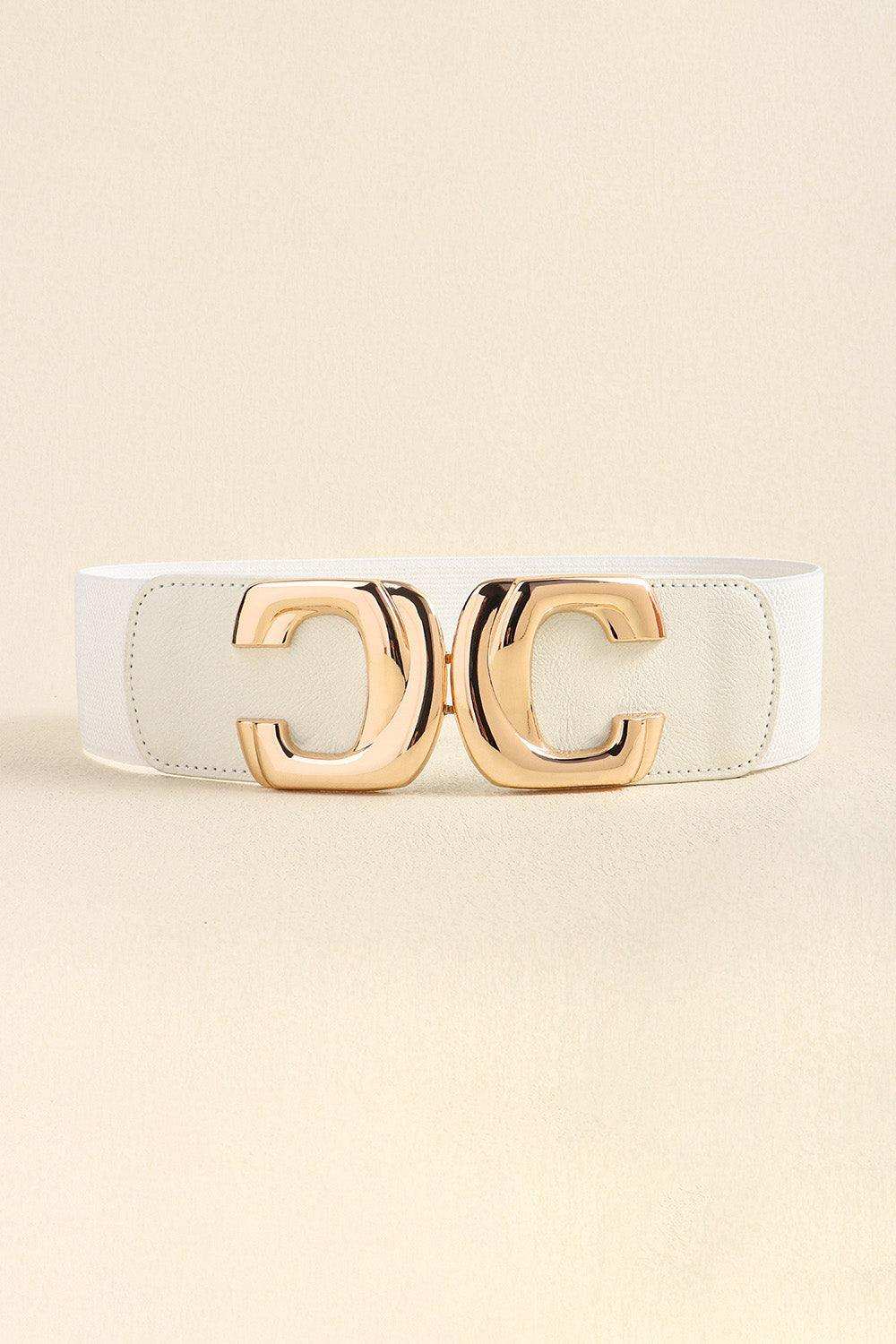 Zinc Alloy Buckle Elastic Wide Belt - Trendsi - Flyclothing LLC