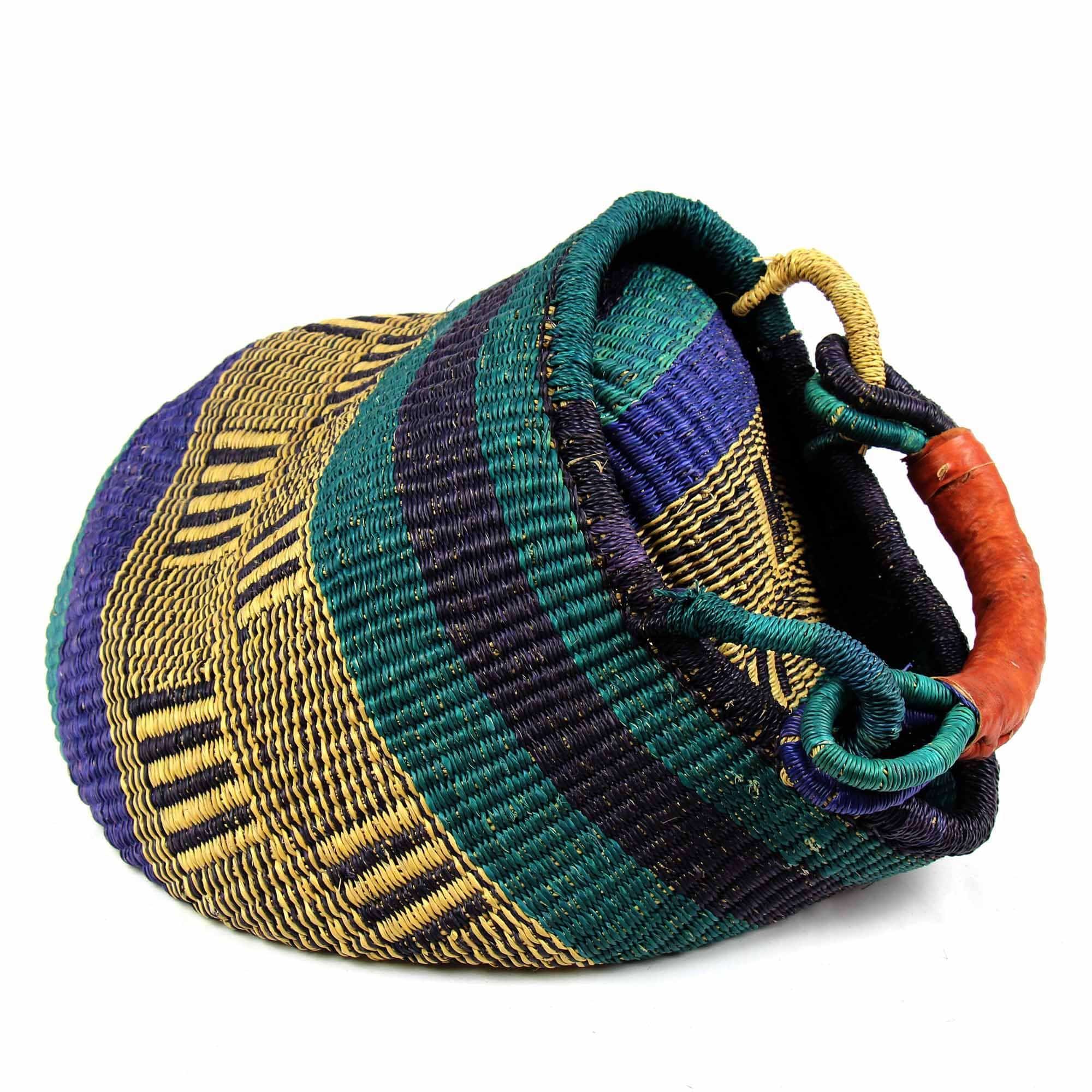 Bolga Pot Design Market Basket, Mixed Colors - Flyclothing LLC