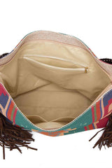 Geometric Canvas Tote Bag - Trendsi