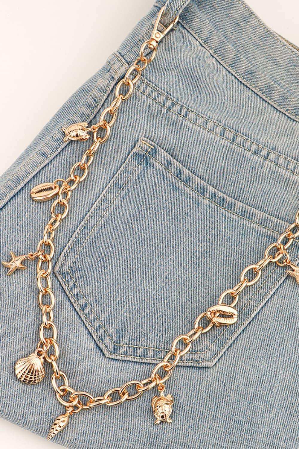 Sea Element Charm Iron Chain Belt - Trendsi - Flyclothing LLC