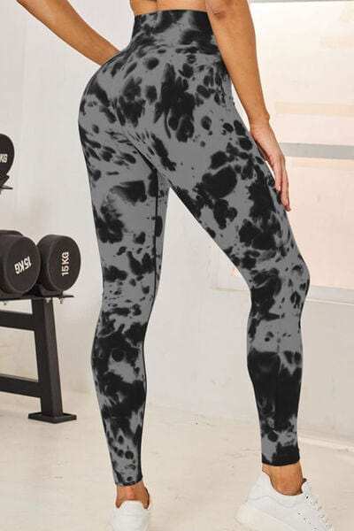 Tie-Dye High Waist Active Leggings - Trendsi - Flyclothing LLC