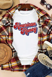 American HONEY Cuffed Tee - Trendsi