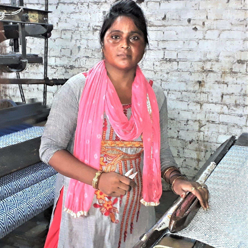 Handwoven Boho Wall Hanging, Pink with Cream Fringe - Asha Handicrafts - Flyclothing LLC