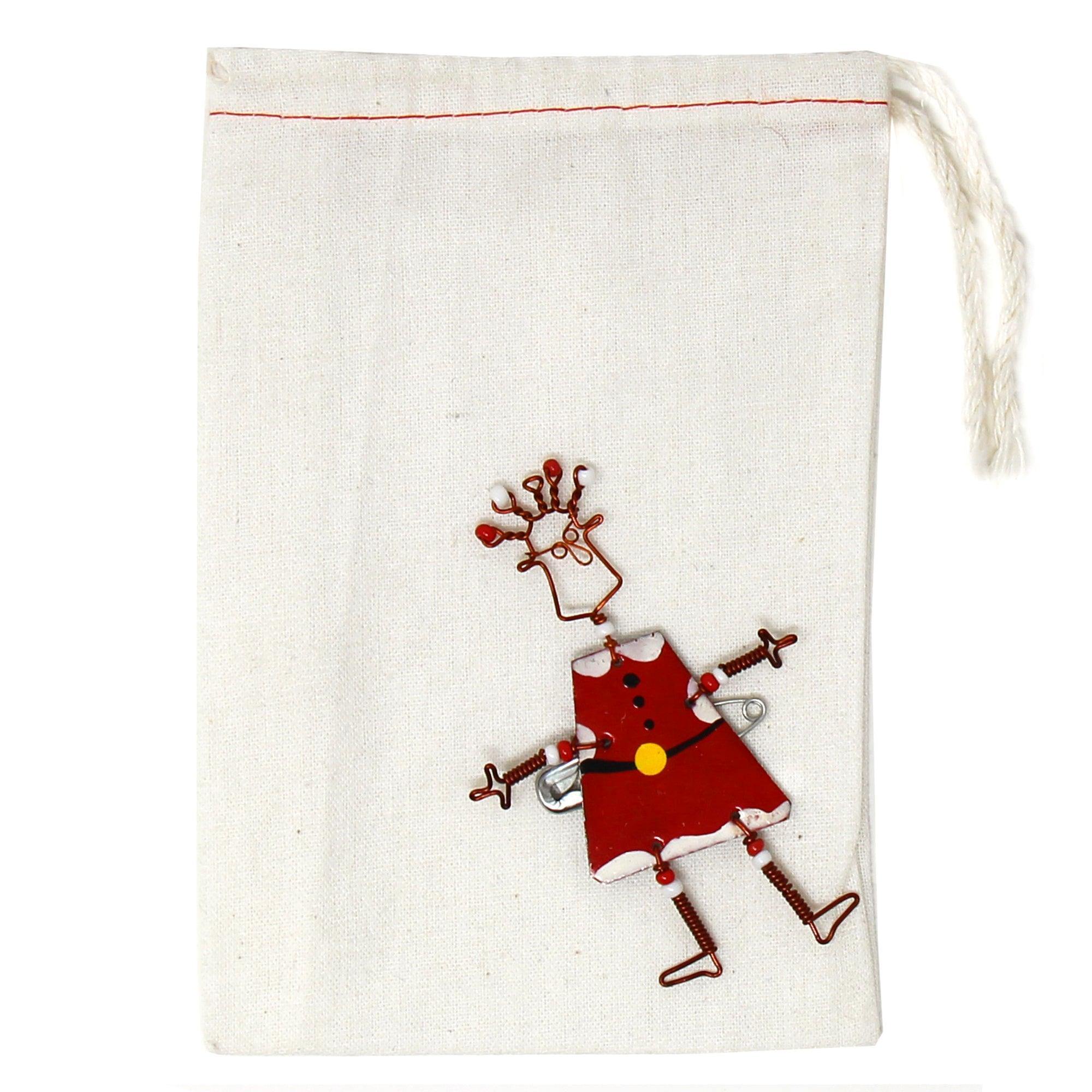 Dancing Girl Santa Pin - Creative Alternatives - Creative Alternatives