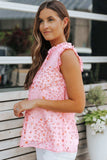 Floral Tie Neck Ruffled Sleeveless Top - Trendsi - Flyclothing LLC