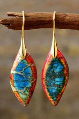 Handmade Natural Stone Dangle Earrings - Trendsi