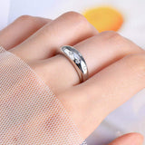 925 Sterling Silver Inlaid Moissanite Star Ring - Trendsi - Flyclothing LLC