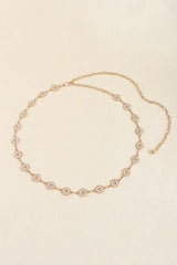 Rhinestone Decor Zinc Alloy Belt - Trendsi - Flyclothing LLC