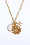 Constellation and Moon Pendant Copper Necklace - Trendsi - Flyclothing LLC