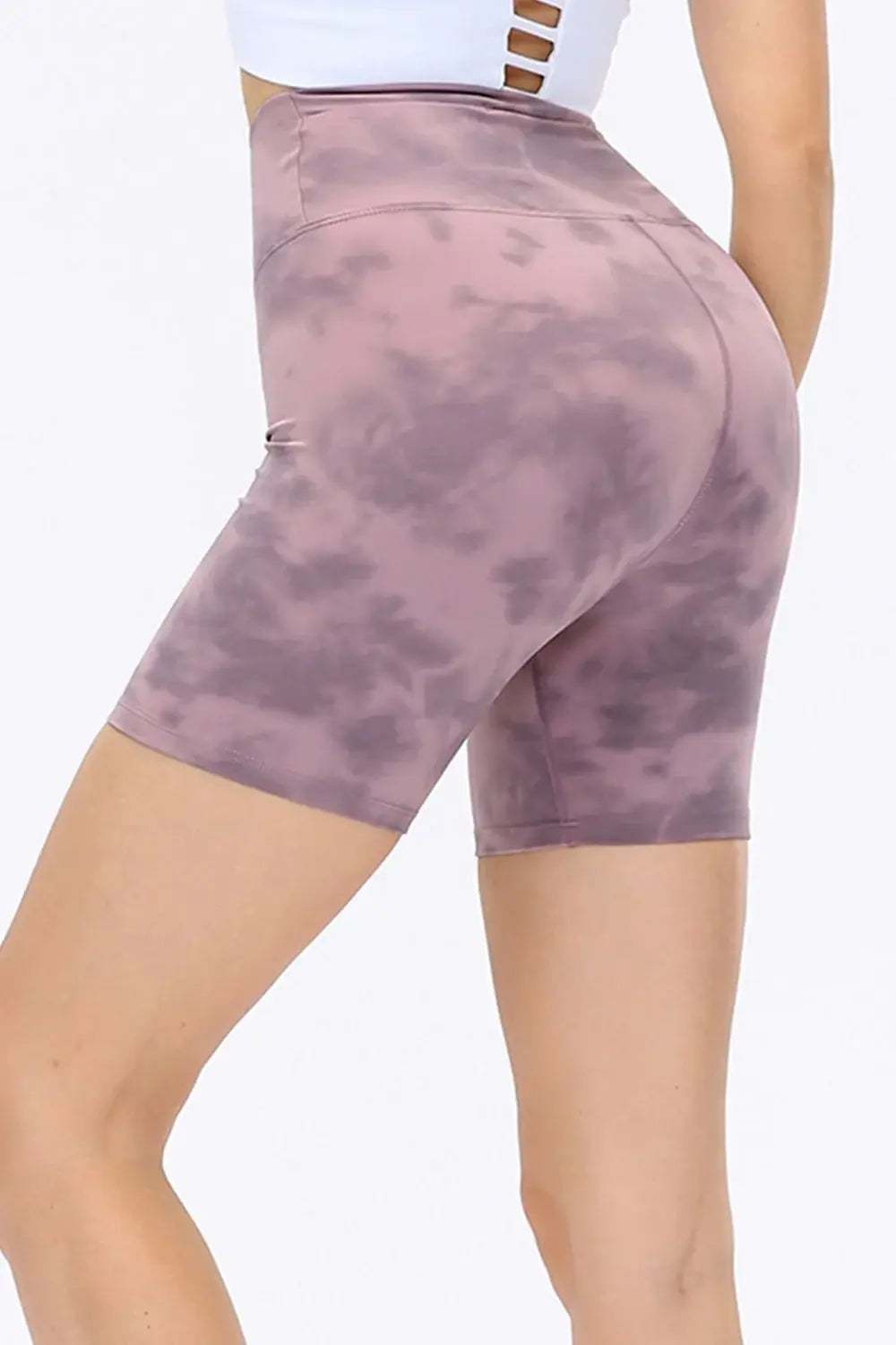Wide Waistband Sports Shorts - Trendsi - Flyclothing LLC