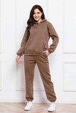 Drop Shoulder Long Sleeve Hoodie and Pants Set - Trendsi - Flyclothing LLC