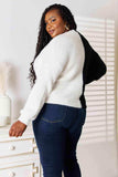 Woven Right Contrast Button-Front V-Neck Cardigan - Trendsi - Flyclothing LLC
