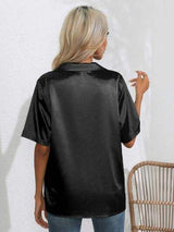 Button Up Collared Neck Shirt - Trendsi - Flyclothing LLC