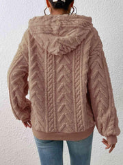 Drawstring Long Sleeve Hoodie - Trendsi