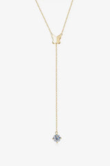 1 Carat Moissanite 925 Sterling Silver Necklace - Trendsi - Flyclothing LLC