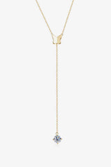 1 Carat Moissanite 925 Sterling Silver Necklace - Trendsi