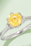 1 Carat Moissanite Contrast 925 Sterling Silver Ring - Trendsi - Flyclothing LLC