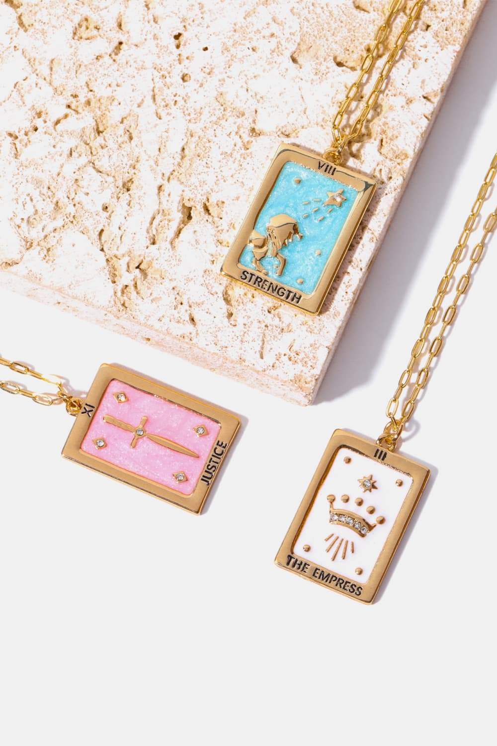 Tarot Card Pendant Copper Necklace - Trendsi - Flyclothing LLC