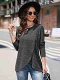 Round Neck Long Sleeve T-Shirt - Trendsi - Flyclothing LLC