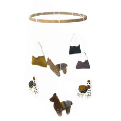 Hand Crafted Felt Little Llamas Mobile - Global Groove Direct