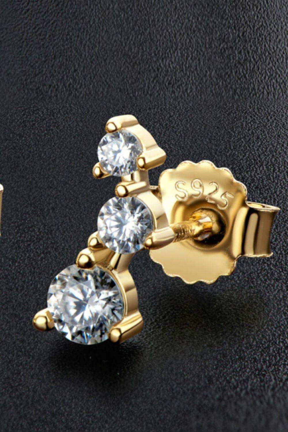 Your Way Moissanite Stud Earrings - Trendsi - Flyclothing LLC