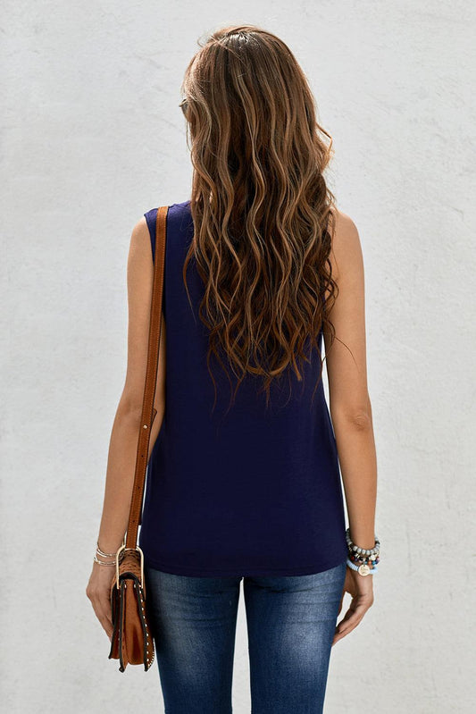 Round Neck Tank - Trendsi