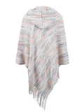Fringe Hem Hooded Poncho - Trendsi - Flyclothing LLC