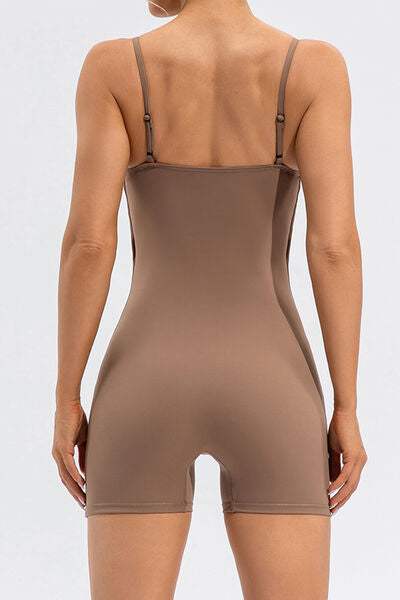 Spaghetti Strap Round Neck Romper - Trendsi - Flyclothing LLC
