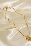 Heart Pendant Stainless Steel Necklace - Trendsi