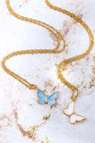 Butterfly Pendant Copper 14K Gold-Plated Necklace - Trendsi - Flyclothing LLC