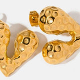 Heart Shape Stainless Steel Stud Earrings - Trendsi