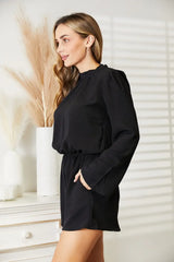 Culture Code Full Size Open Back Romper with Pockets - Trendsi - Flyclothing LLC
