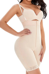 Full Size Lace Detail Zip-Up Under-Bust Shaping Bodysuit - Trendsi - Flyclothing LLC