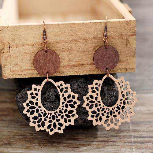 Geometric Cutout Dangle Earrings - Trendsi - Flyclothing LLC