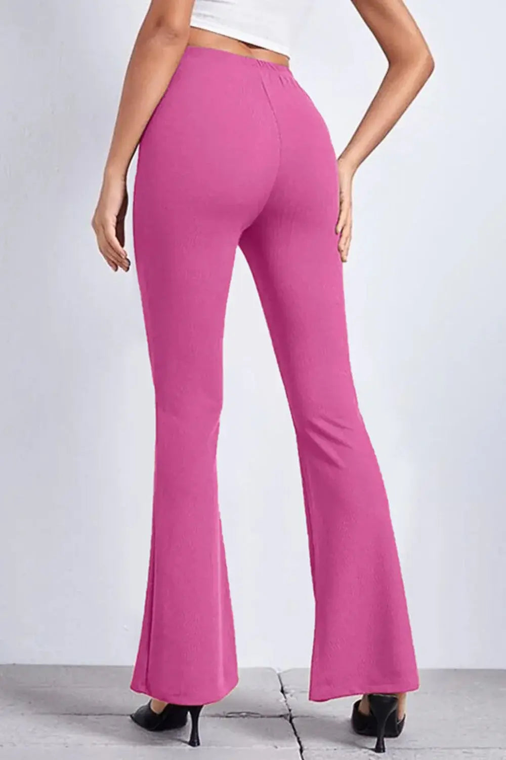 High Rise Flare Pants - Trendsi - Flyclothing LLC