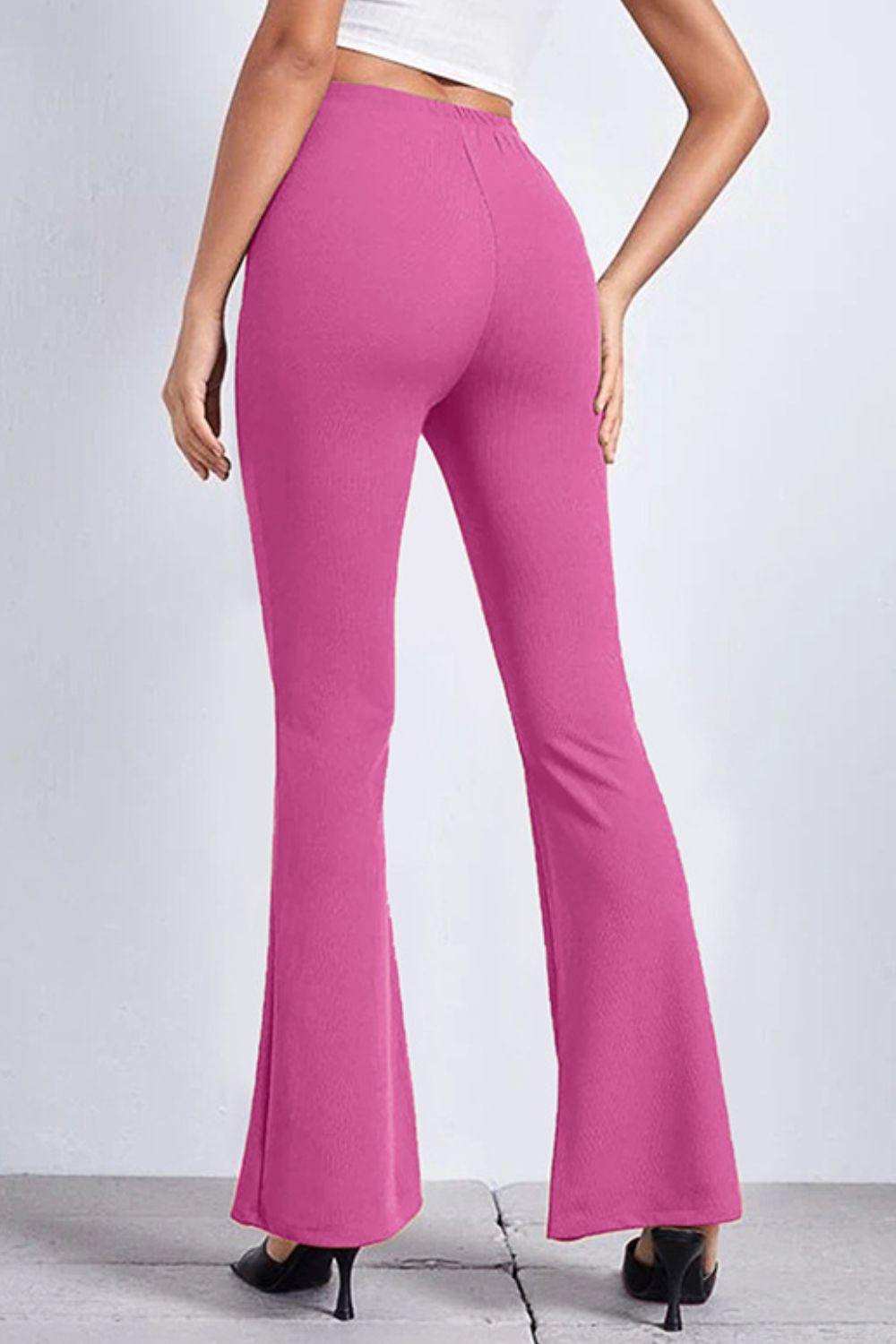 High Rise Flare Pants - Trendsi - Flyclothing LLC