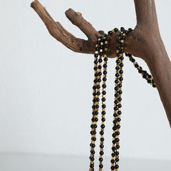 Agate Beaded Titanium Steel Necklace - Trendsi