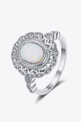 Feeling The Love 925 Sterling Silver Opal Ring - Flyclothing LLC