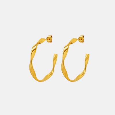 Titanium Steel C-Hoop Earrings - Flyclothing LLC