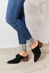 East Lion Corp Pointed-Toe Braided Trim Mules - Trendsi - Flyclothing LLC