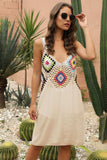 Openwork Sleeveless Embroidery Dress - Trendsi - Flyclothing LLC