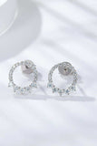 Moissanite Platinum-Plated Earrings - Trendsi - Flyclothing LLC