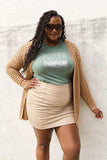 Simply Love Full Size CHAMPAGNE VIBES Round Neck T-Shirt - Trendsi - Flyclothing LLC