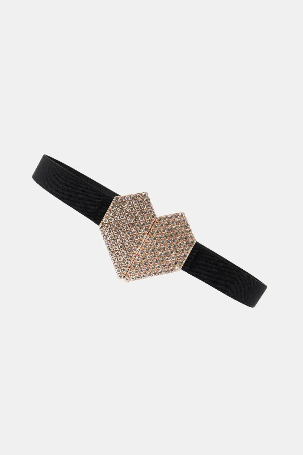 Rhinestone Heart Buckle Elastic Belt - Trendsi - Flyclothing LLC