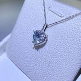 2 Carat Moissanite 925 Sterling Silver Necklace - Trendsi