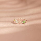 Flower Shape 925 Sterling Silver Zircon Ring - Trendsi