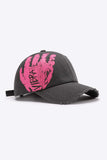 VIBRA Graphic Distressed Adjustable Baseball Cap - Trendsi - Flyclothing LLC